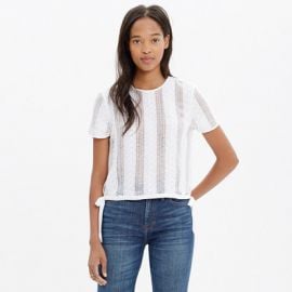 Lace Side Tie Crop Tee at Madewell