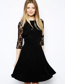 Lace Skater Dress at Asos