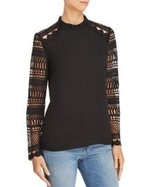 Lace-Sleeve Top at Bloomingdales