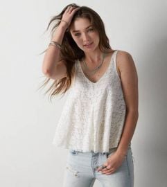 Lace Swing Tank at American Eagle