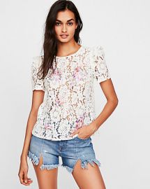 Lace Tee at Express