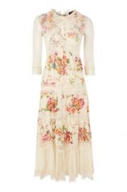 Lace Tier Floral Midi Dress - Dresses - Clothing at Topshop