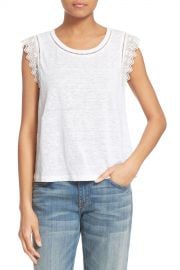 Lace Trim Linen Tank at Nordstrom Rack