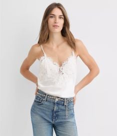 Lace Trim Satin Cami at Loft
