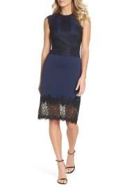 Lace Trim Sheath Dress at Nordstrom