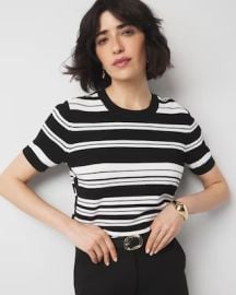 Lace Up Side Sweater Tee White House Black Market at White House Black Market