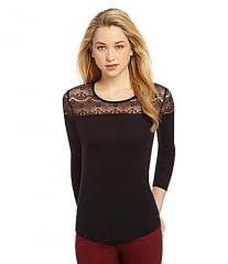 Lace Yoke Top by CandC California at Dillards