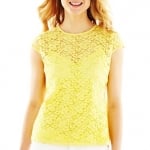 Lace cap sleeve top by Liz Claiborne at JC Penney