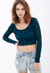 Lace crop top at Forever 21