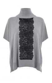 Lace detail poncho at Karen Millen