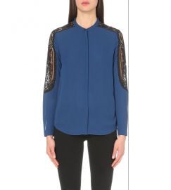 Lace-detail woven shirt by The Kooples at Nordstrom