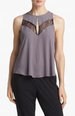 Lace inset top by ASTR at Nordstrom