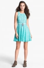 Lace leather trim dress by Lush at Nordstrom