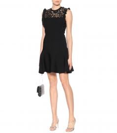 Lace-panel minidress at Mytheresa