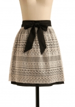 Lace skirt with tie waist  at Modcloth