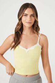 Lace trim tank top at Forever 21