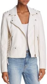 WornOnTV: Karolina’s white leather moto jacket with lace-up sides on ...