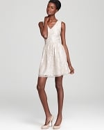 Lace v-neck dress at Bloomingdales