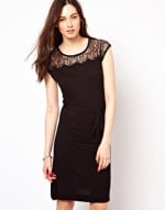 Lace yoke dress by French Connection at Asos