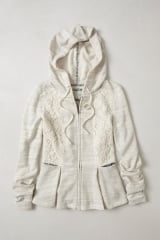 Laced peplum hoodie at Anthropologie