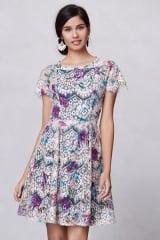 Lacepaint flared dress at Anthropologie