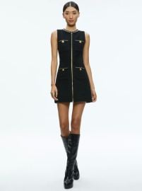 Lachlan Mini Dress In Black Alice And Olivia at Alice + Olivia