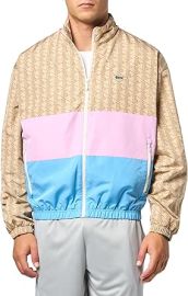 Lacoste Color Blocked Zip Up Jacket at Amazon