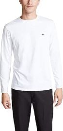 Lacoste Menx27s Long Sleeve Jersey Pima Regular Fit Crewneck T-Shirt com at Amazon