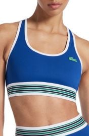 Lacoste x BANDIER Stripe Band Racerback Sports Bra at Nordstrom