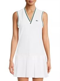 Lacoste x Bandier Performance Piqu Tennis Dress at Saks Fifth Avenue