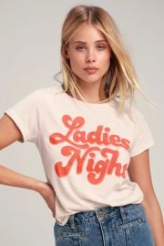 Ladies Night Pale Nude Tee by Junk Food Clothing at Lulus