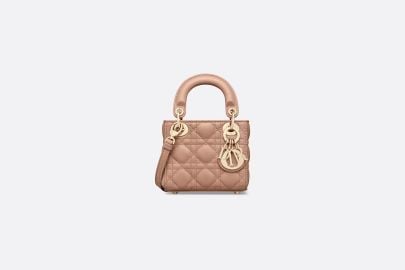 Lady Dior Micro Bag Rose Des Vents Cannage Lambskin DIOR at Dior