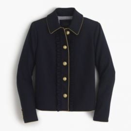 Lady jacket with ruffles at J. Crew