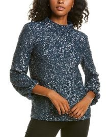 Lafayette 148 NY Axton Sequin Blouse at Rue La La