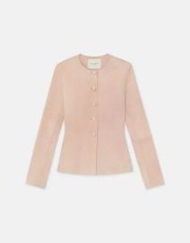 Lafayette 148 NY Collarless Suede Jacket at Lafayette 148 New York