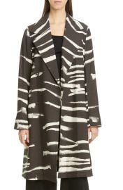 Lafayette 148 NY Mayfair Printed Belted Wool Blend Jacket at Nordstrom Rack