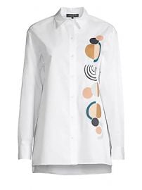 Lafayette 148 New York - Everson Embroidered Blouse at Saks Fifth Avenue