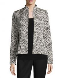 Lafayette 148 New York Amia Leopard Jacquard Jacket at Neiman Marcus