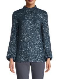 Lafayette 148 New York Axton Sequin Blouse on SALE at Saks Off 5th