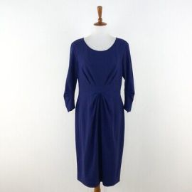 Lafayette 148 New York Blue Midi Wool Sheath Dress sz 10 eBay at eBay