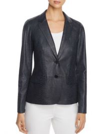 Lafayette 148 New York Camden Snake-Embossed Leather Blazer - 100  Exclusive Women - Bloomingdale s at Bloomingdales