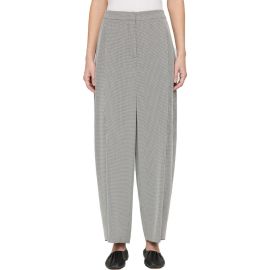Lafayette 148 New York Cooper Pleated Houndstooth Barrel Leg Pants at Nordstrom