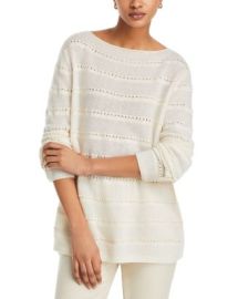 Lafayette 148 New York Cotton Cashmere Sequin Pointelle Sweater Bloomingdales at Bloomingdales