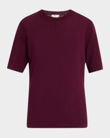 Lafayette 148 New York Crewneck Cotton-Silk Sweater at Neiman Marcus