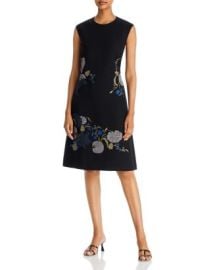 Lafayette 148 New York Embroidered Keyhole Dress Bloomingdales at Bloomingdales