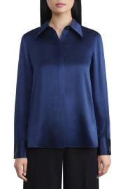 Lafayette 148 New York French Cuff Silk Button-Up Blouse at Nordstrom