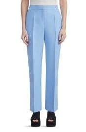 Lafayette 148 New York Gates Wool Silk Crepe Flare Leg Trousers at Nordstrom