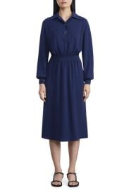 Lafayette 148 New York Gathered Waist Long Sleeve Shirtdress at Nordstrom