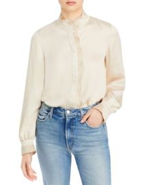 Lafayette 148 New York Gemma High Neck Blouse   Bloomingdales at Bloomingdales