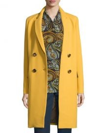 Lafayette 148 New York Gianna Double-Breasted Wool-Blend Coat at Neiman Marcus